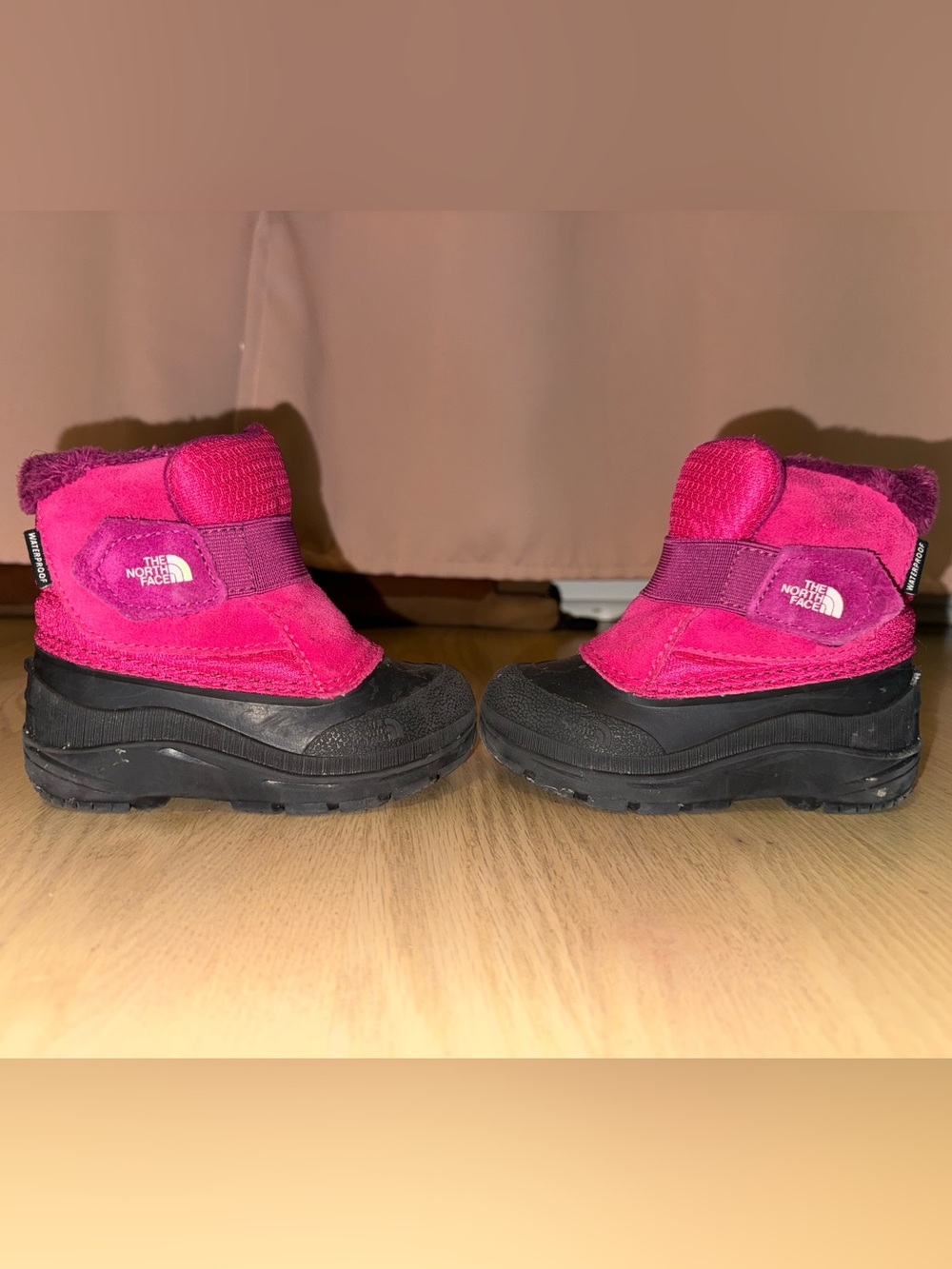 The North Face Kids Hot Pink and Black Snow Boots